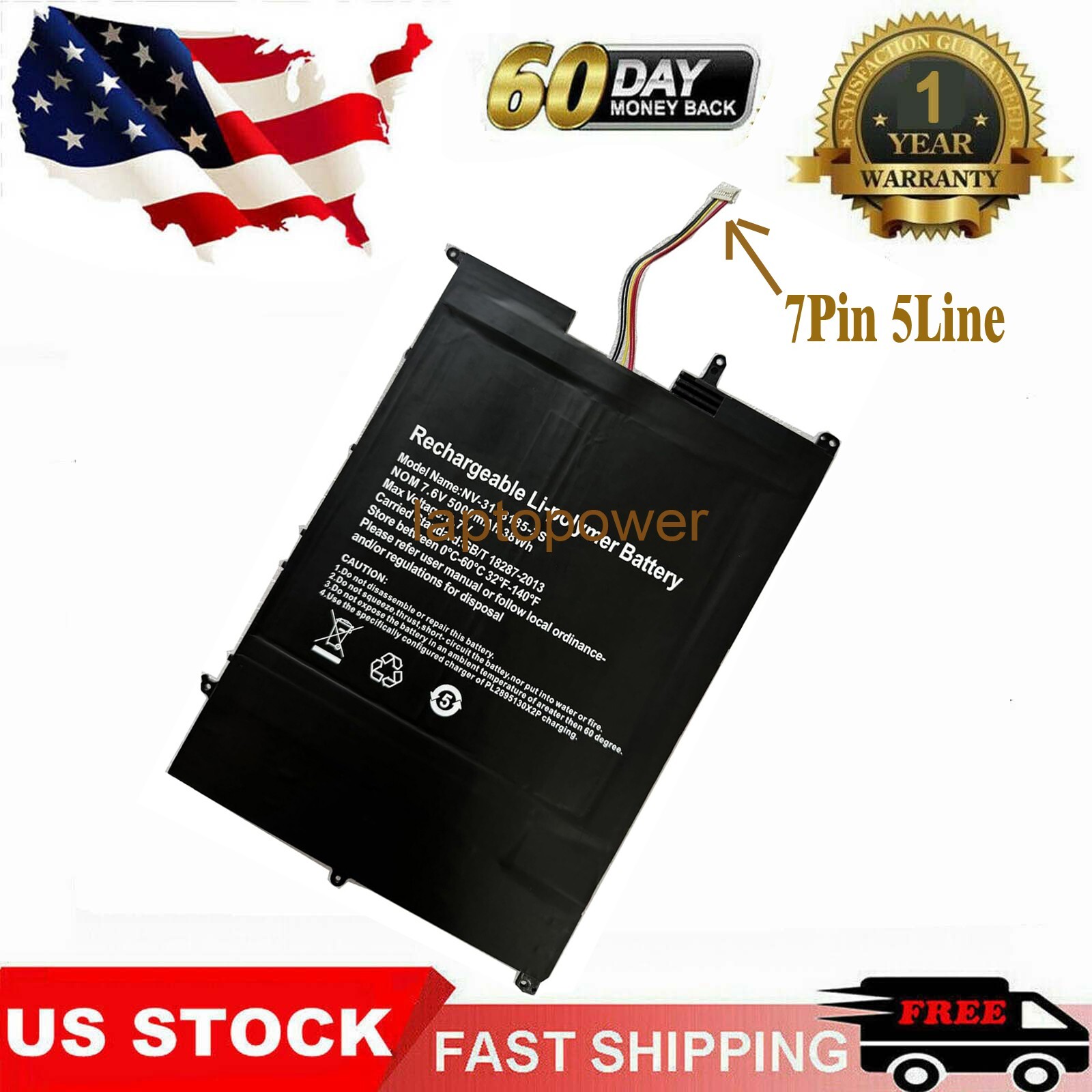 7Pin 5Line NV-3178185-2S Battery For Digma EVE 15 P417 ES5063EW P418 ES5064EW Ta