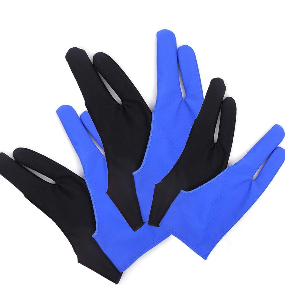 6 Pcs Artist Glove for Drawing Tablets, Digital Drawing Glove in 3 Sizes – S, M,