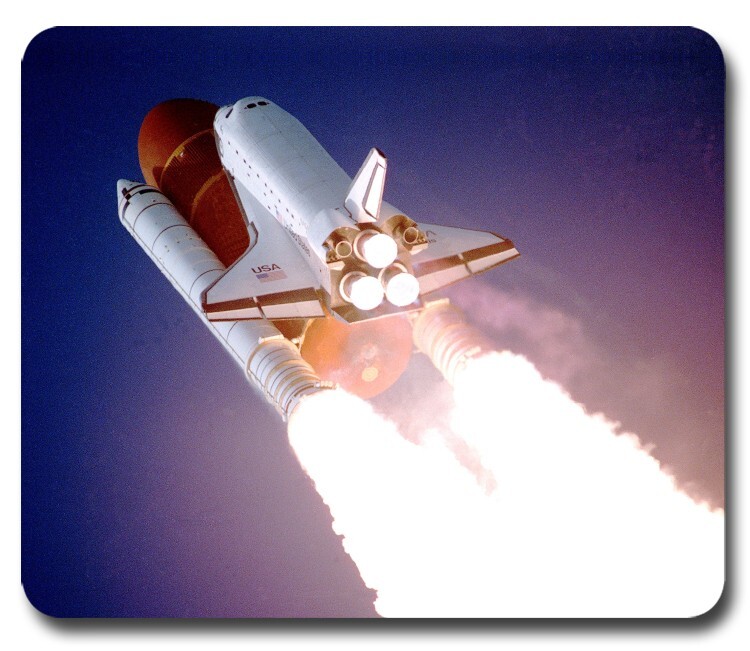Space Shuttle Launch ~ Mouse Pad / PC Mousepad ~ Planet Earth USA NASA Cool Gift