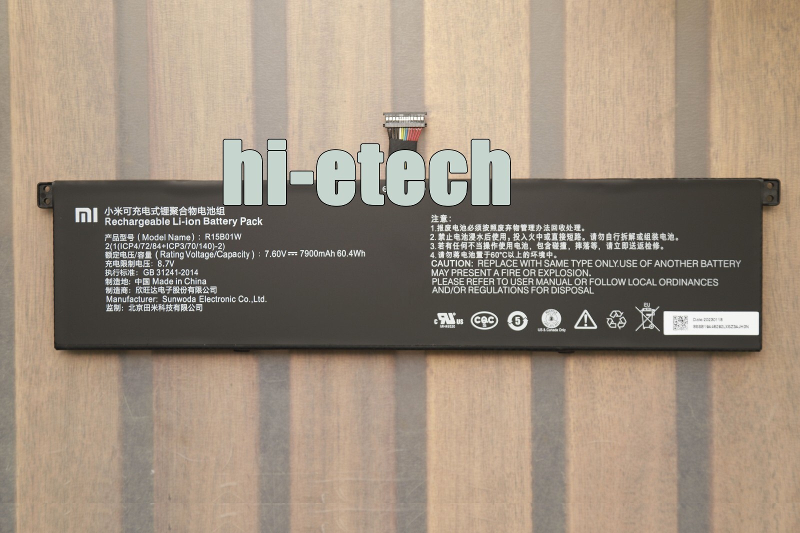 New Genuine R15B01W Battery for Xiaomi Pro 15.6'' i5 i7 TM1701 171501-AQ/AL/AF
