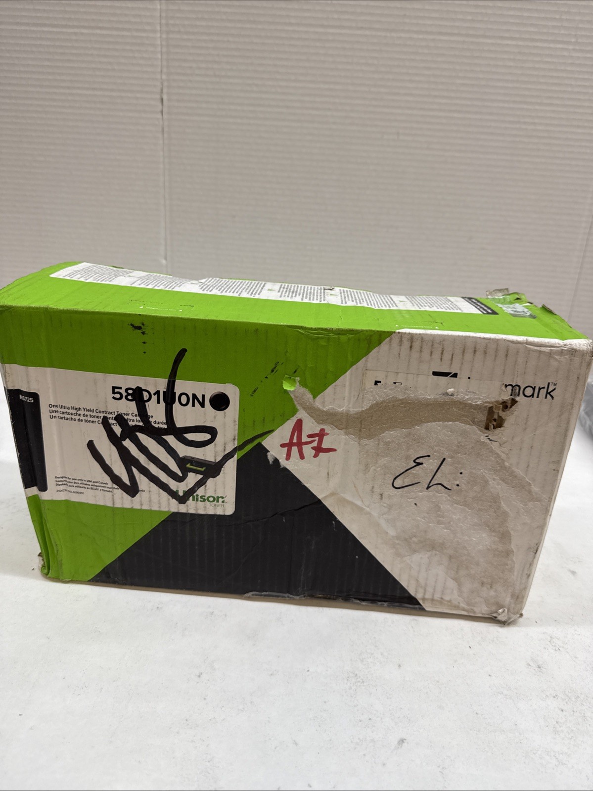 Lexmark 58D1U0N Ultra High Yield Black Toner MS725 Genuine OEM New Damaged Box