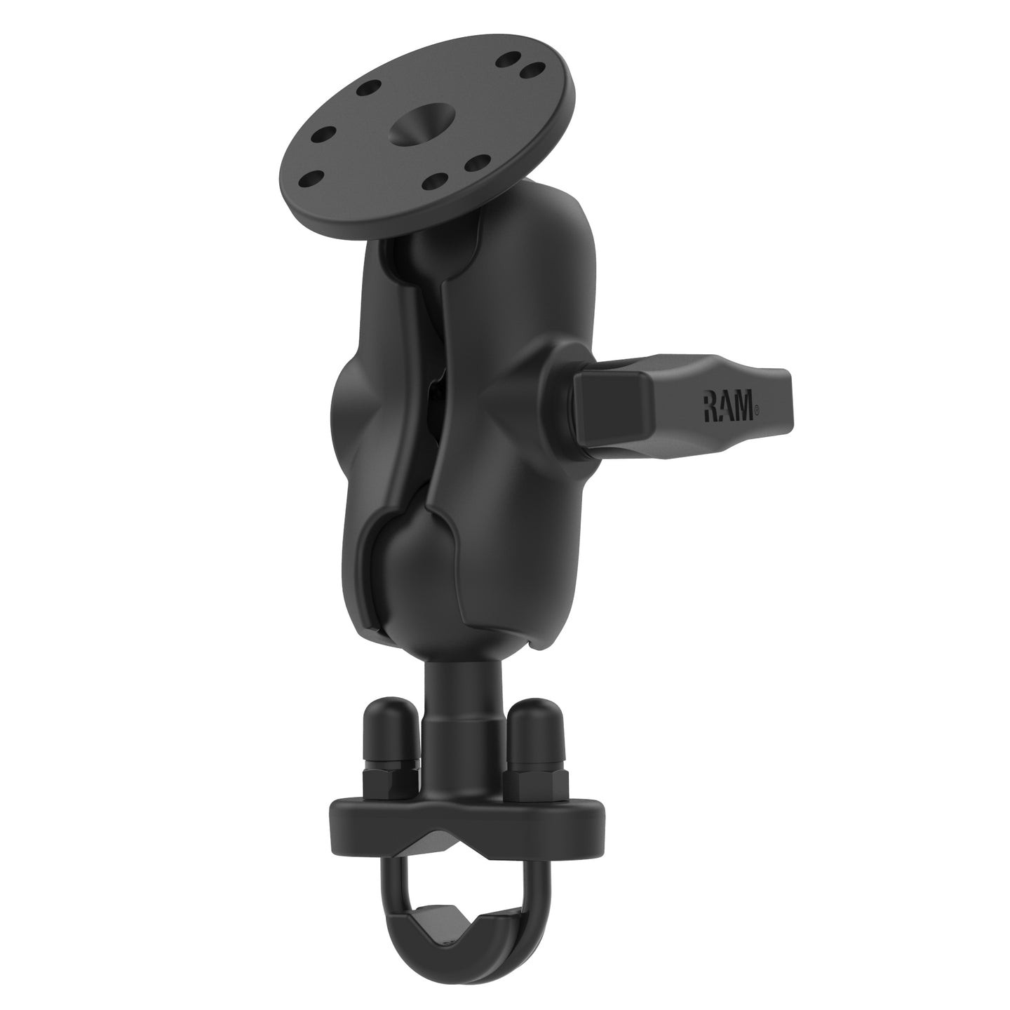 RAM-149Z-B-202U  RAM Handlebar U-Bolt Double Ball Mount with R...