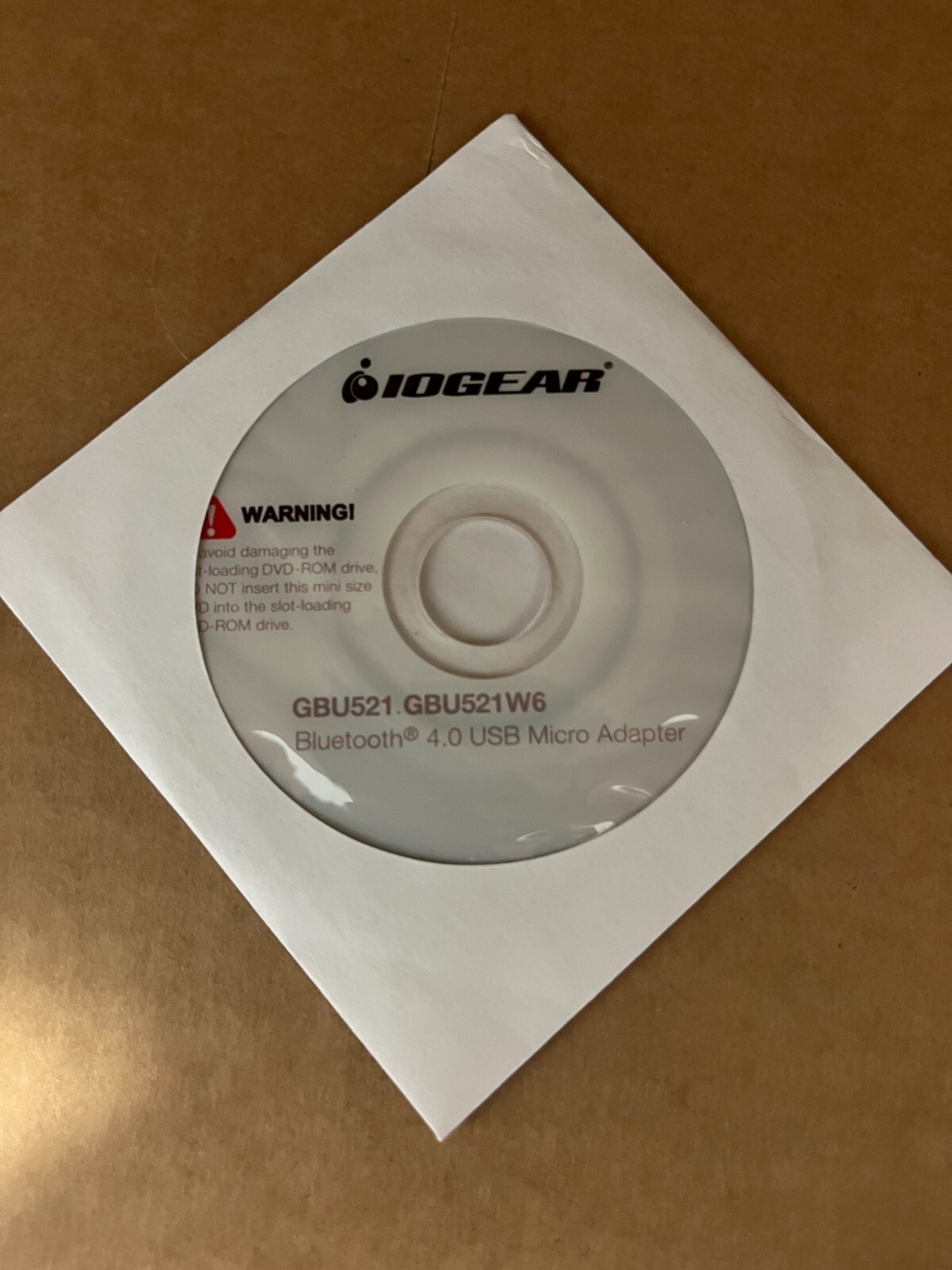 IOGEAR GBU521 GBU521W6 Bluetooth 4.0 USB Micro Adapter Driver CD-ROM