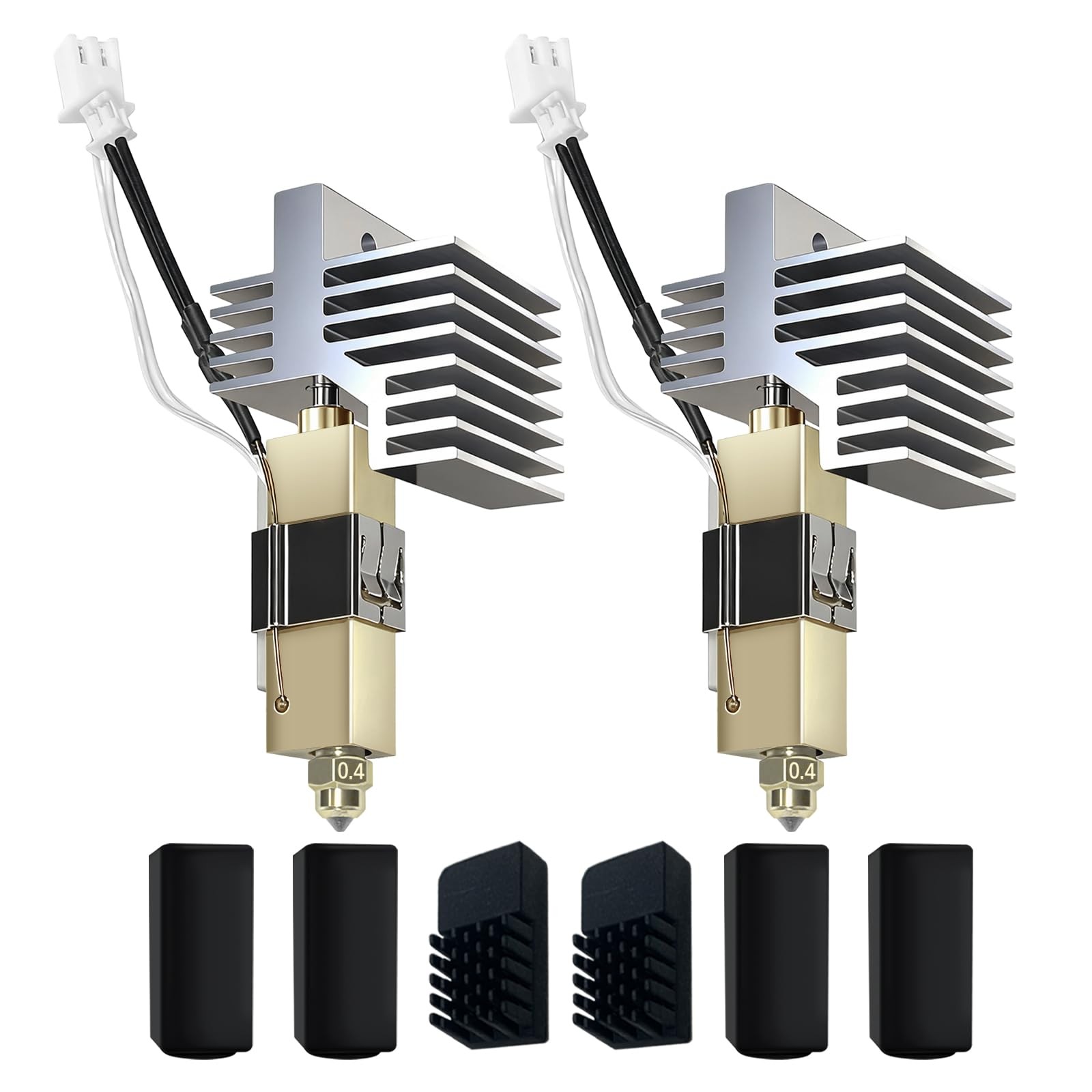 2 Pack 0.4MM Centauri Carbon Hotend with Brass 2 Kit