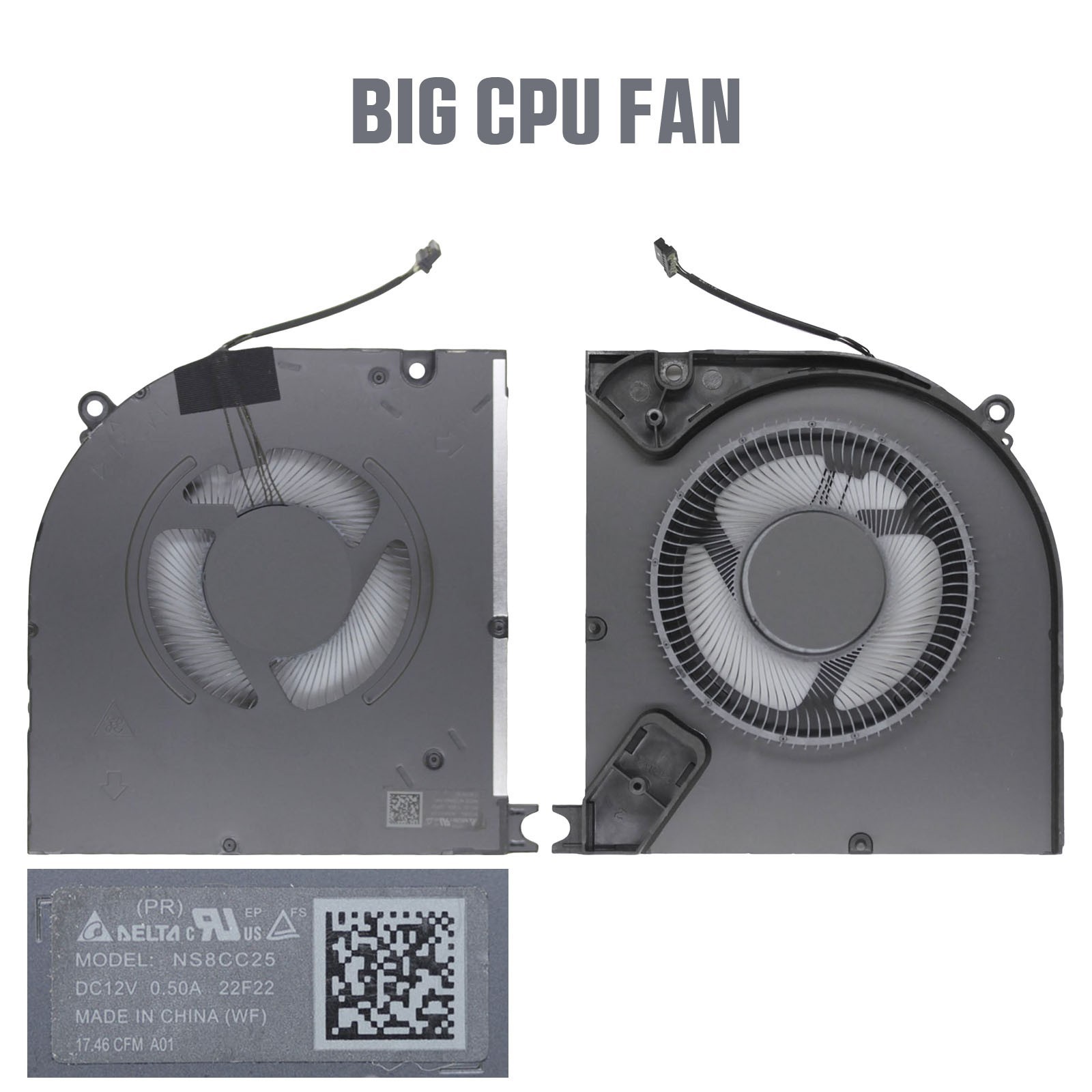 OEM CPU / GPU Cooling Fan Replacement For Dell Alienware M18 M18X R1 P51E Laptop