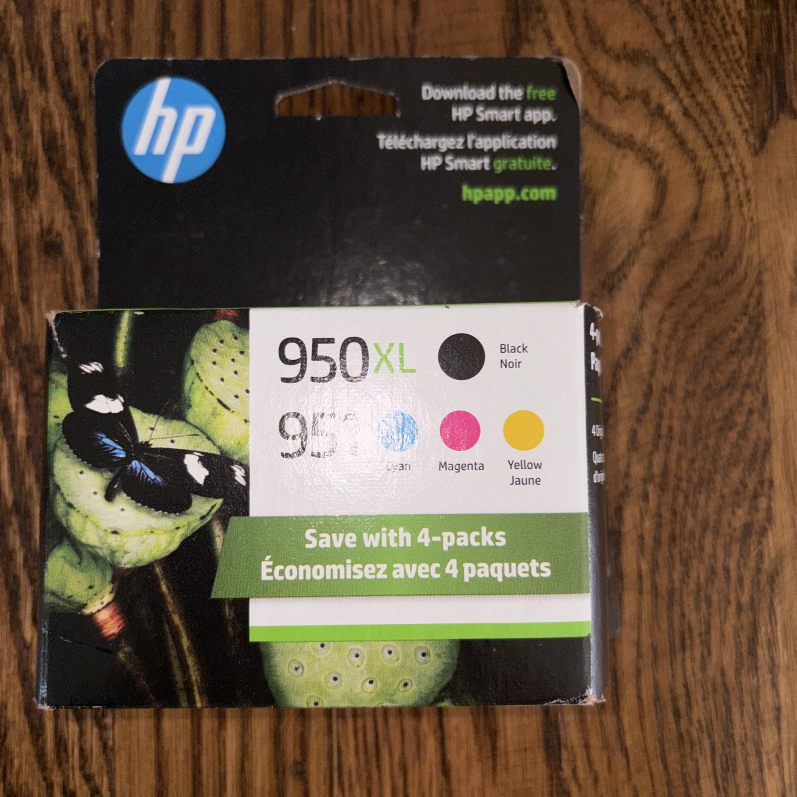 4-PACK HP GENUINE 950XL BLACK & 951 COLOR INK OFFICEJET PRO 8610 SEALED 5/2023