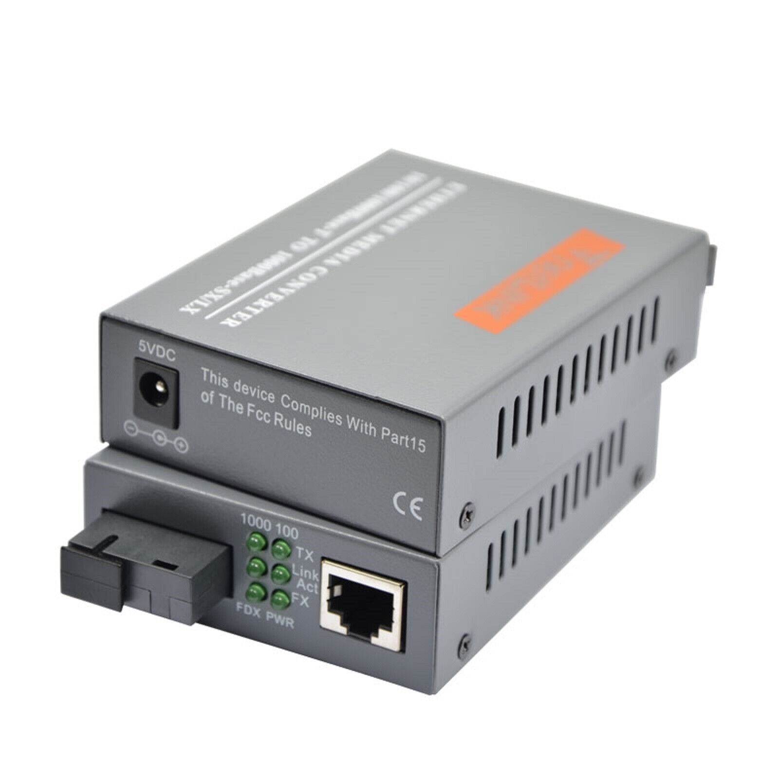 3km Gigabit Single Fiber SC Port Optical Media Converter Adapter 10/100M/1000M s