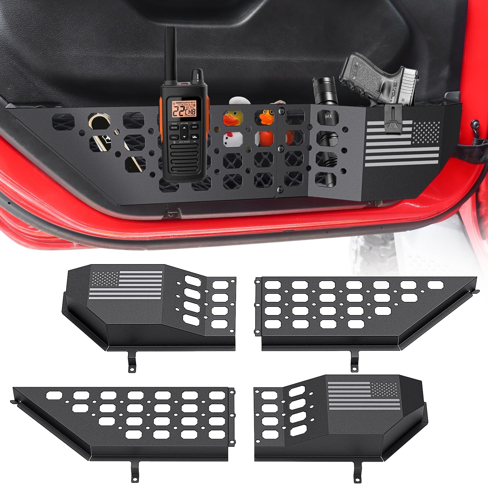 Metal Front Door Pocket Storage Box for Jeep Wrangler JL JLU 4XE 2018-2025 & ...