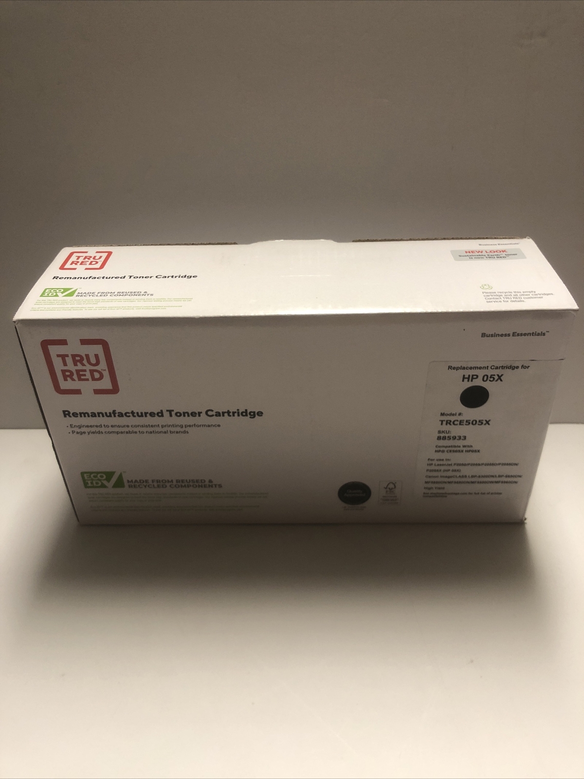 New TRU RED HP 05X Black High Yield Toner Cartridge Reman HP 05X, HP CE505X