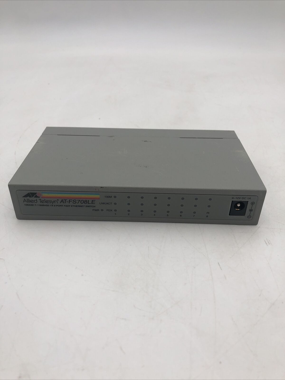 Allied Telesyn AT-FS708LE Fast Ethernet Switch 8 Port TESTED FOR POWER READ