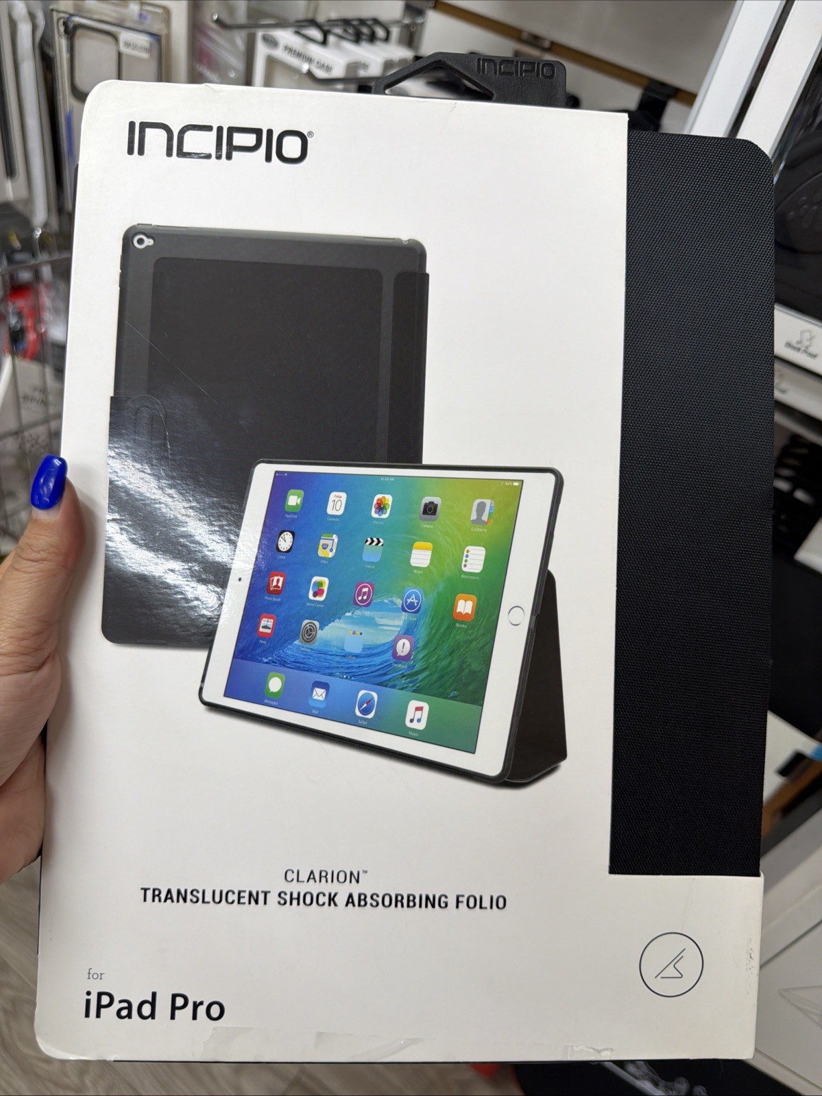 Incipio Clarion Shock Absorbing Ultra-Thin Folio Case iPad Pro 12.9" - Black NEW