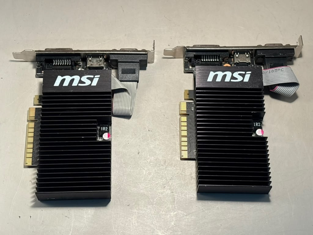Lot of 2 MSI NVIDIA GeForce GT 710 1GB DDR3 Graphics Card (GT 710 1GD3H LPV1)
