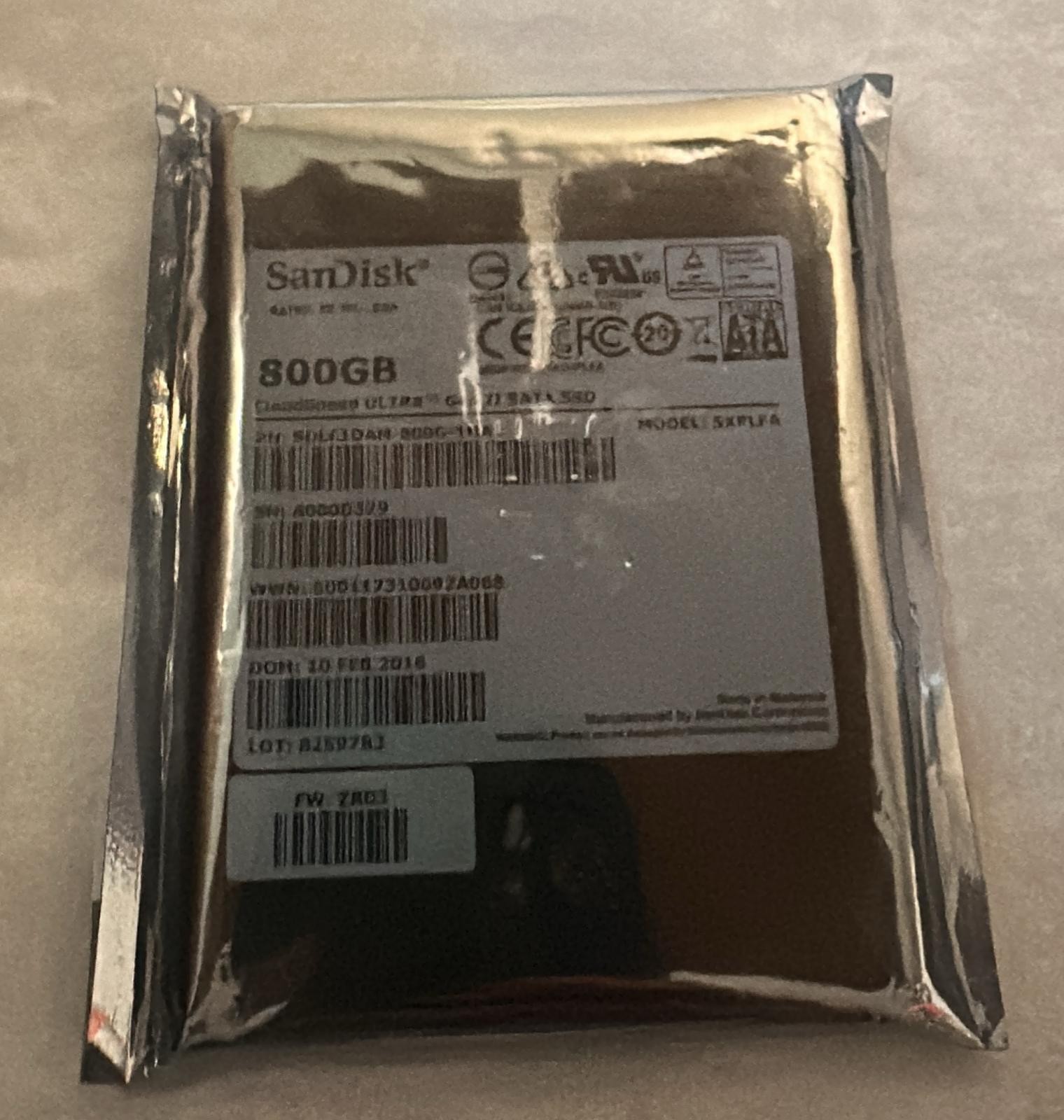 SDLF1DAM-800G-1HA1 SanDisk CloudSpeed Ultra Gen II SDLF1DAM-800G 800GB SATA SSD