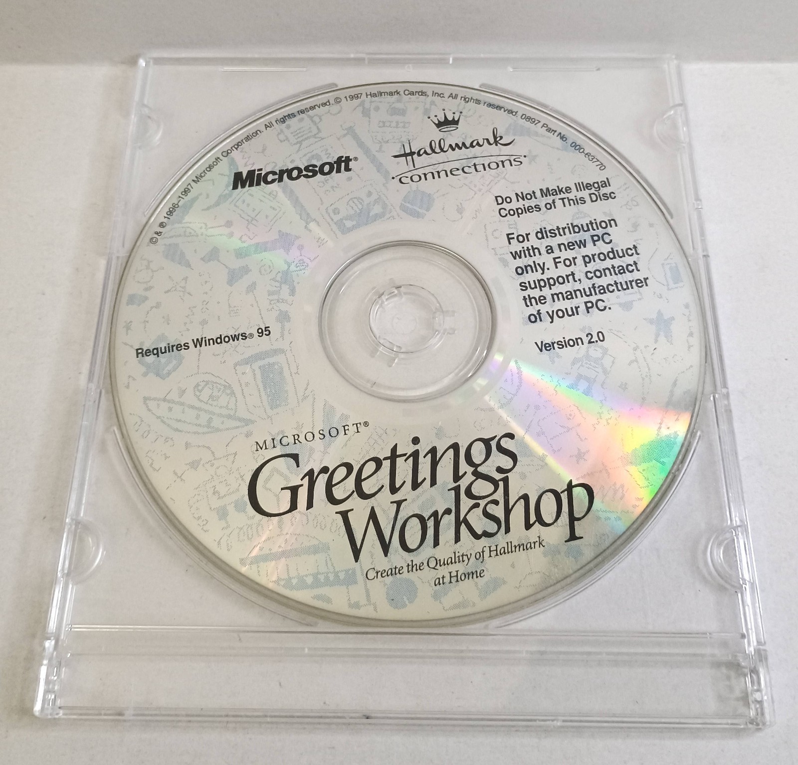 Microsoft Greetings Workshop Hallmark Connections Version 2.0 PC 1997
