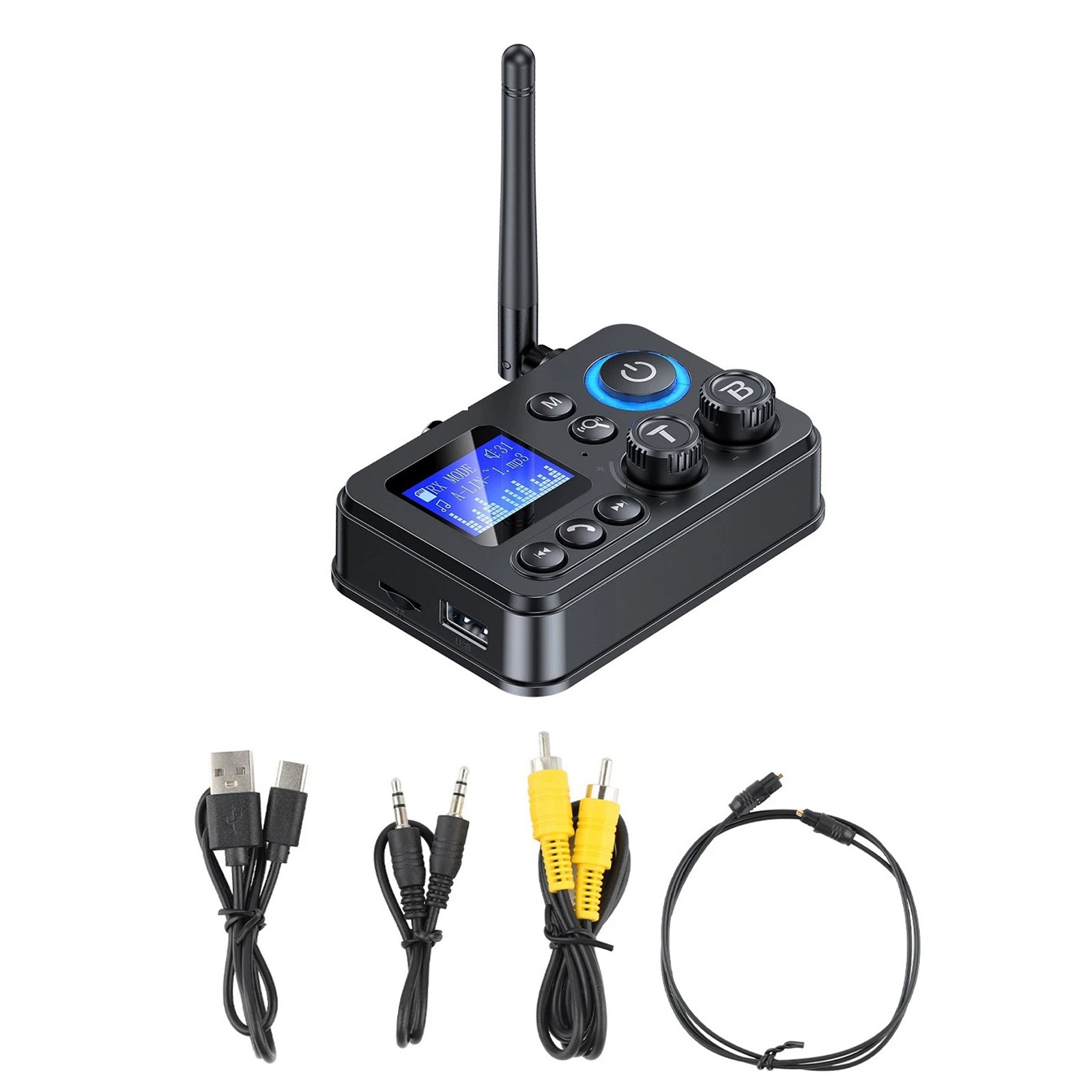 For Bluetooth 5.4 Transmitter Receiver 3.5mm AUX RCA Audio Adapter Replacement