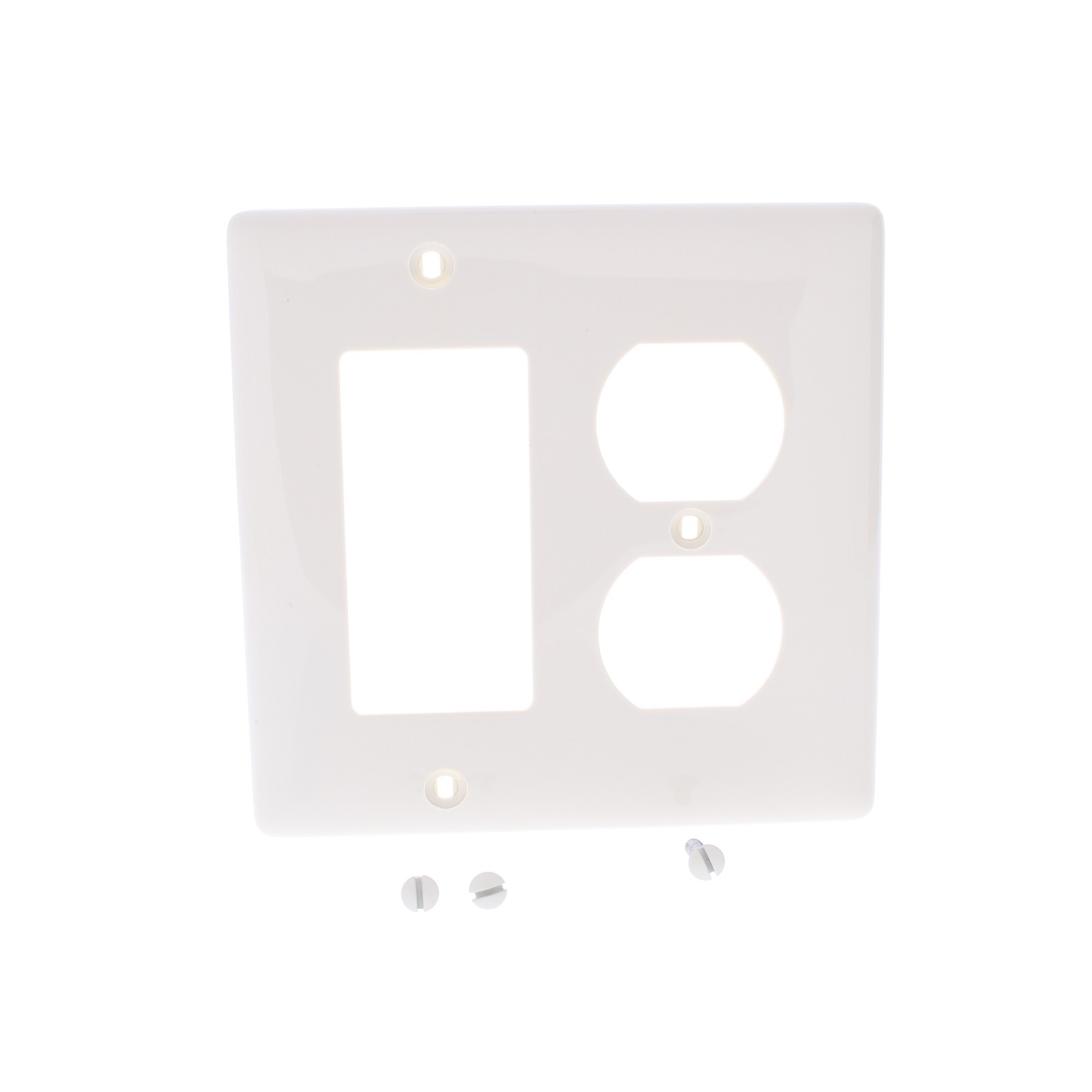 Hubbell NP826OW Office White 2-Gang Duplex Decorator Unbreakable Wallplate Cover