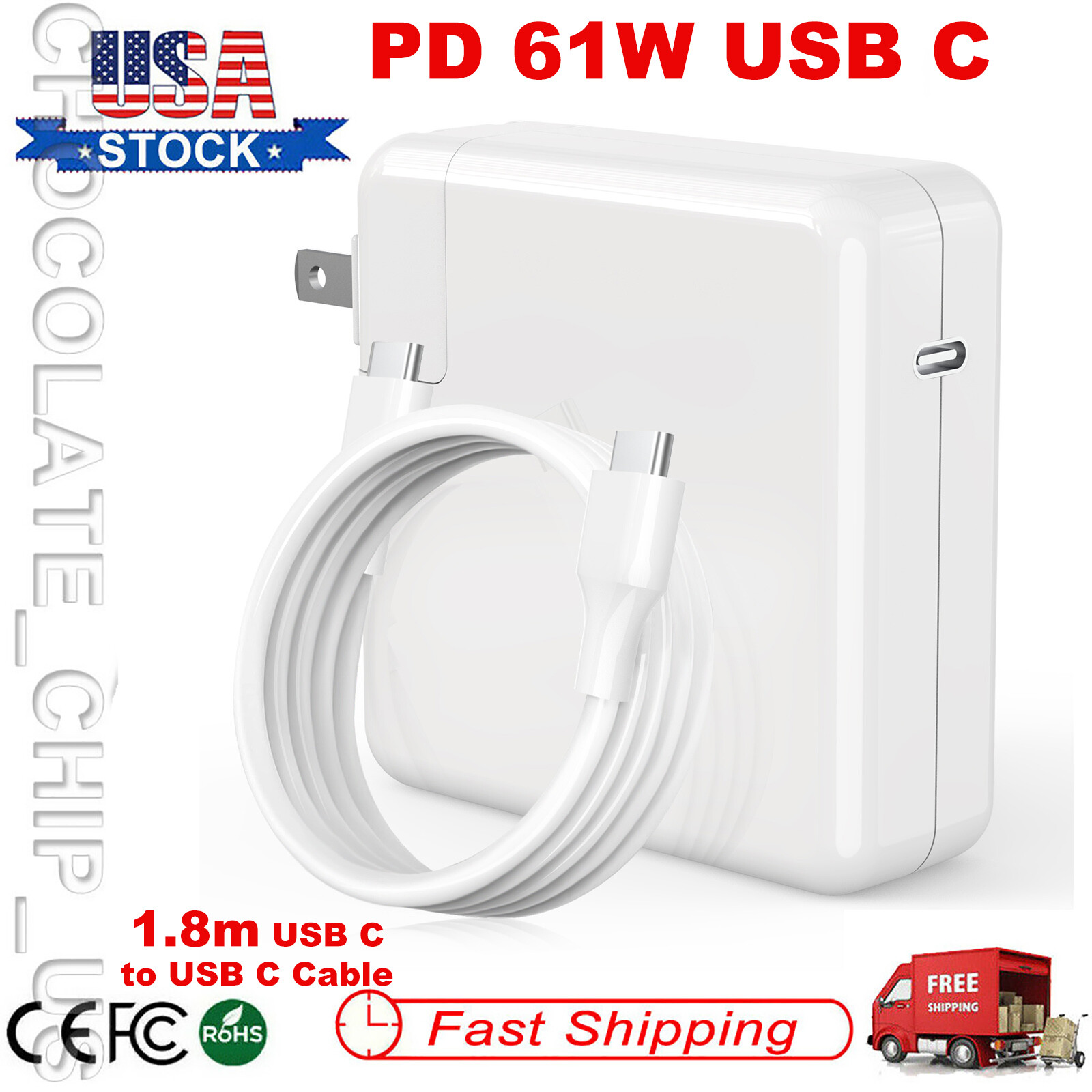 PD 87W 96W 140W USB-C Type C Power Adapter Charger For Apple MacBook Air/Pro 16"