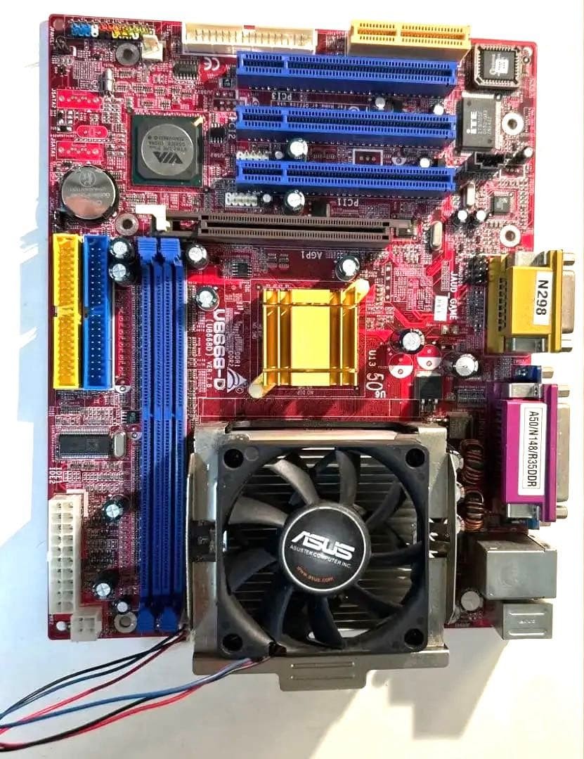 BIOSTAR U8668-D VER.7.B Retro Motherboard with Intel Celeron 7305 CPU I Untested