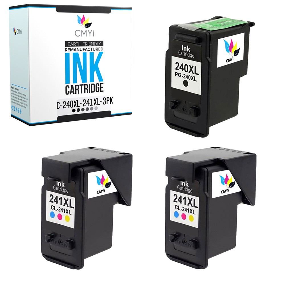 CMYi 3X Compatible 240XL 241XL Ink Cartridges for Canon PIXMA MX522 MX532 TS5120