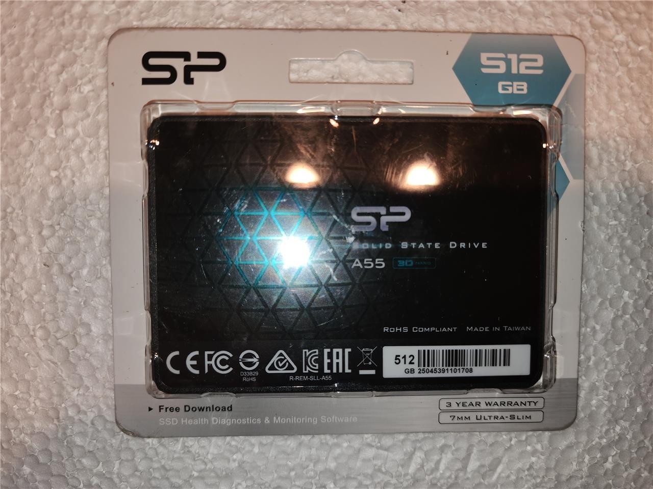 Silicon Power 2.5” 512GB Internal Solid State Drive SSD SP A55 3D NAND-Sealed