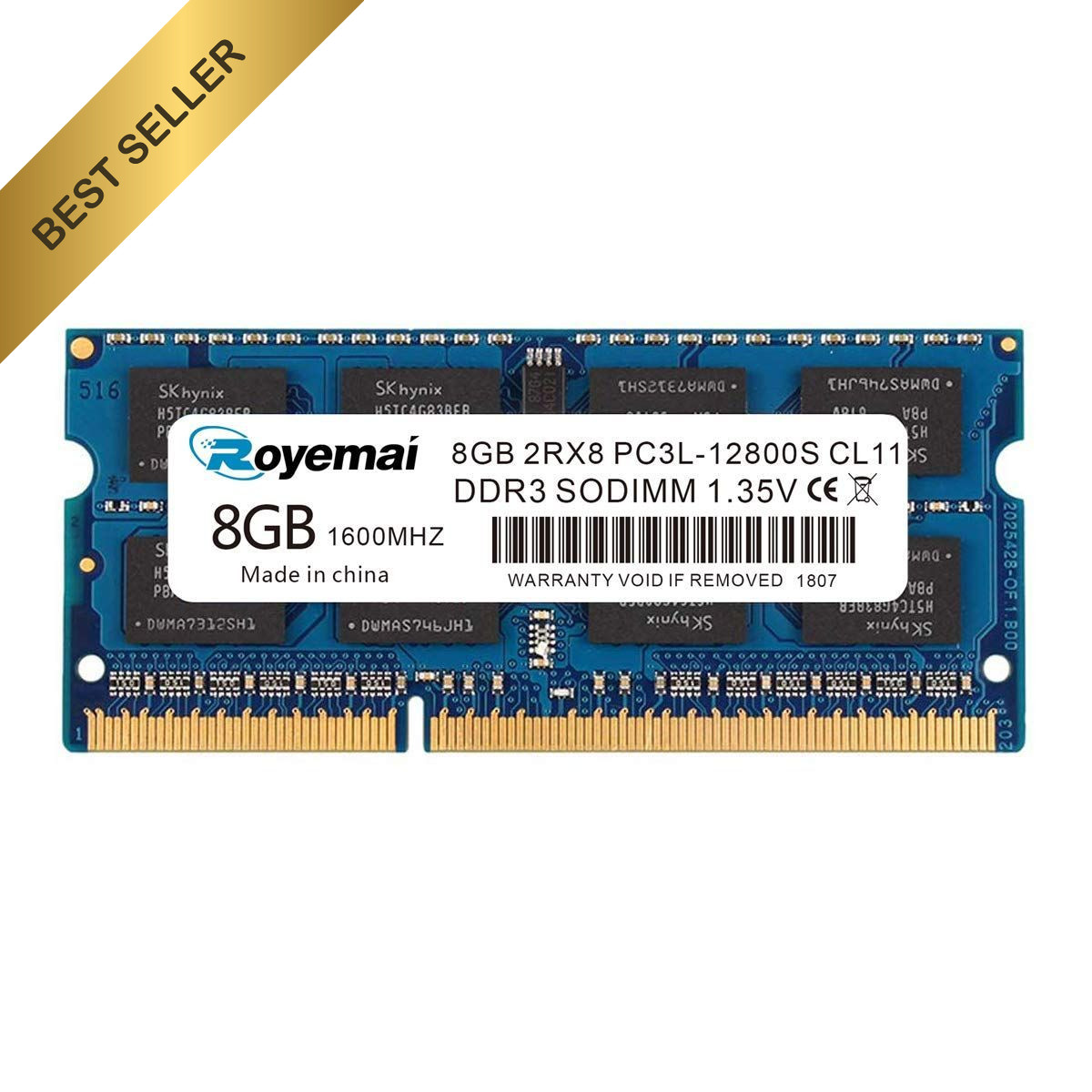 Royemai 8GB DDR3L 1600MHz PC3L-12800S SODIMM 204 Pin 1.35V Laptop Notebook RAM