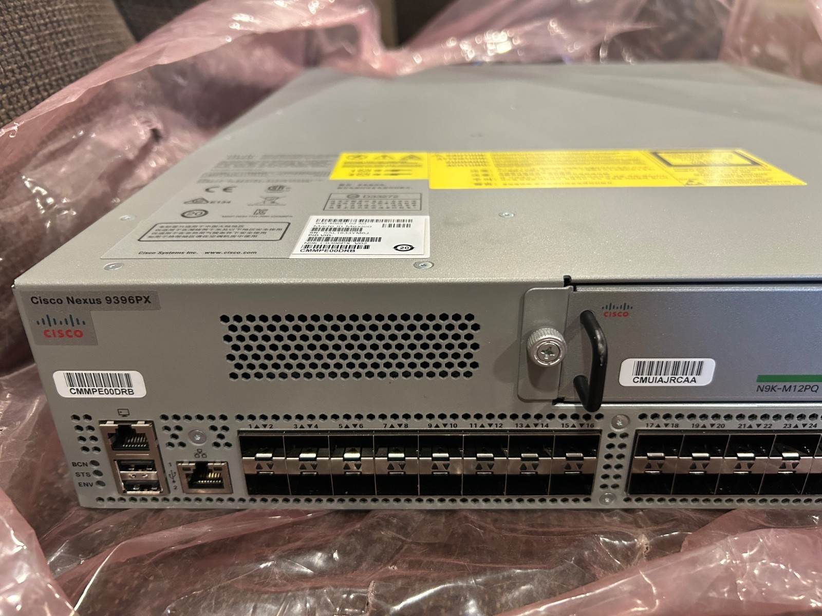 Cisco Nexus N9K-C9396PX V02 48 Ports  L3 Managed Switch W/ N9K-M12PQ