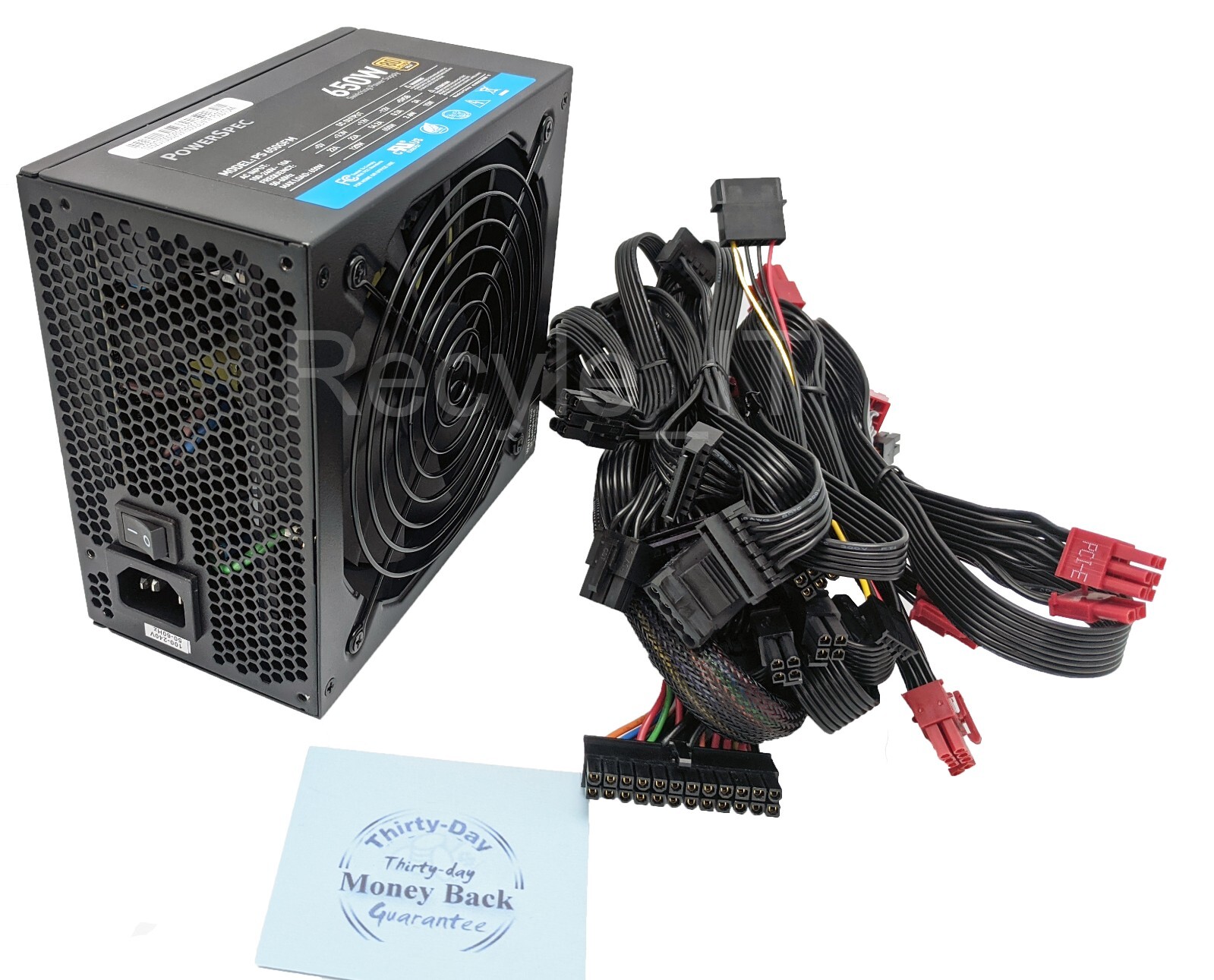 PowerSpec Fully Modular Cable 4x PCIE 80plus Gold Certified 650W ATX/EPS 12V PSU