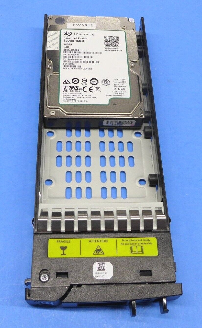 New Seagate 146GB 15K 6Gbps 2.5" SAS HDD w/ Tray P5DMV ST9146853SS 9SV066-881