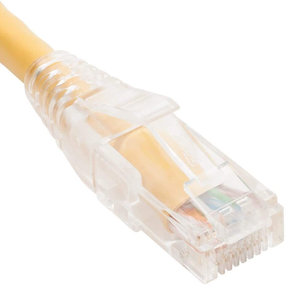 Patch cord cat6 clear boot 5 yellow