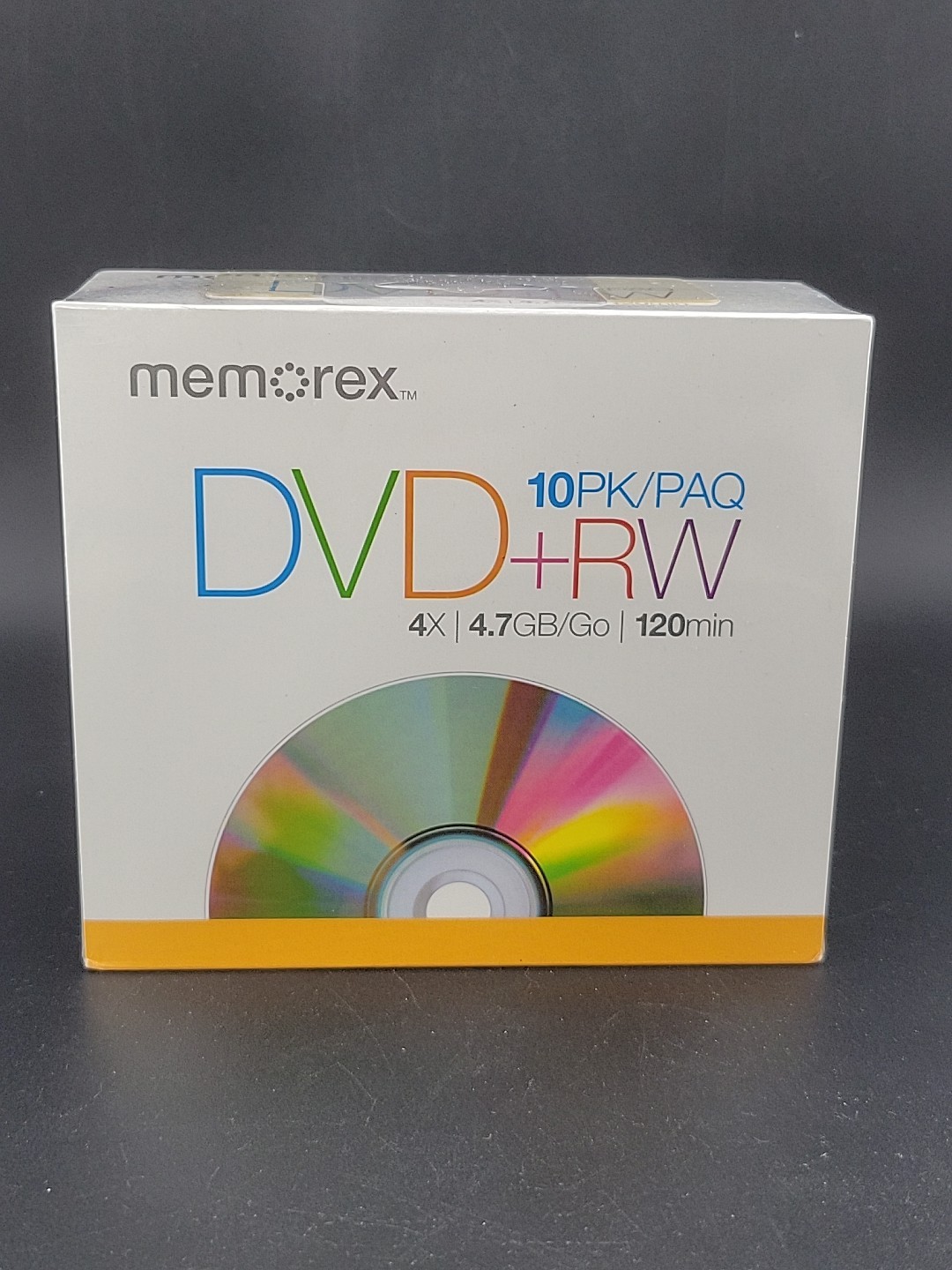 MEMOREX DVD+RW 10 Pack 4X 4.7GB 120min Recordable Rewritable Discs NEW Sealed