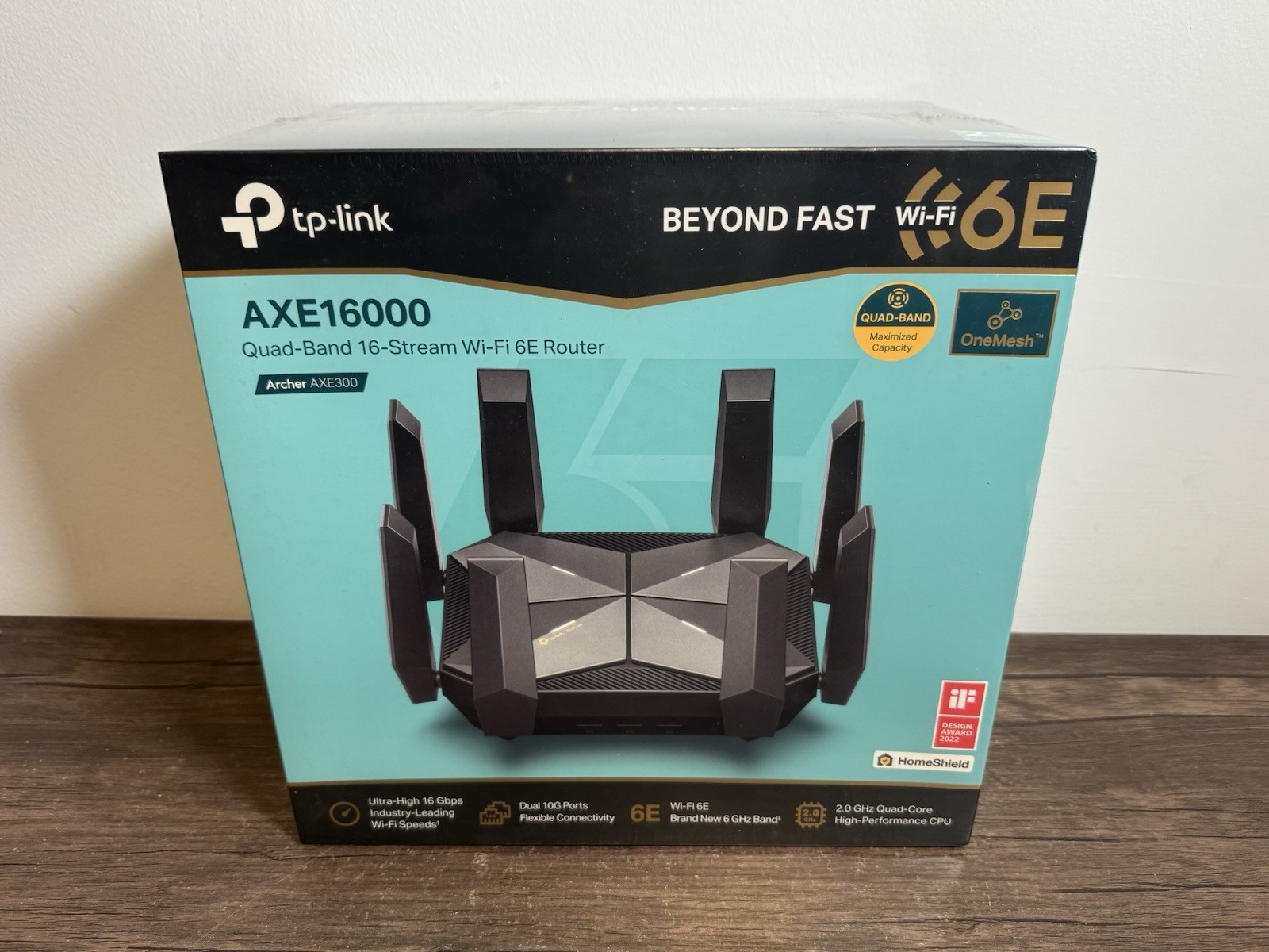TP-Link Archer AXE300 (AXE16000) Wi-Fi 6E Quad-Band Gaming Router NEW SEALED