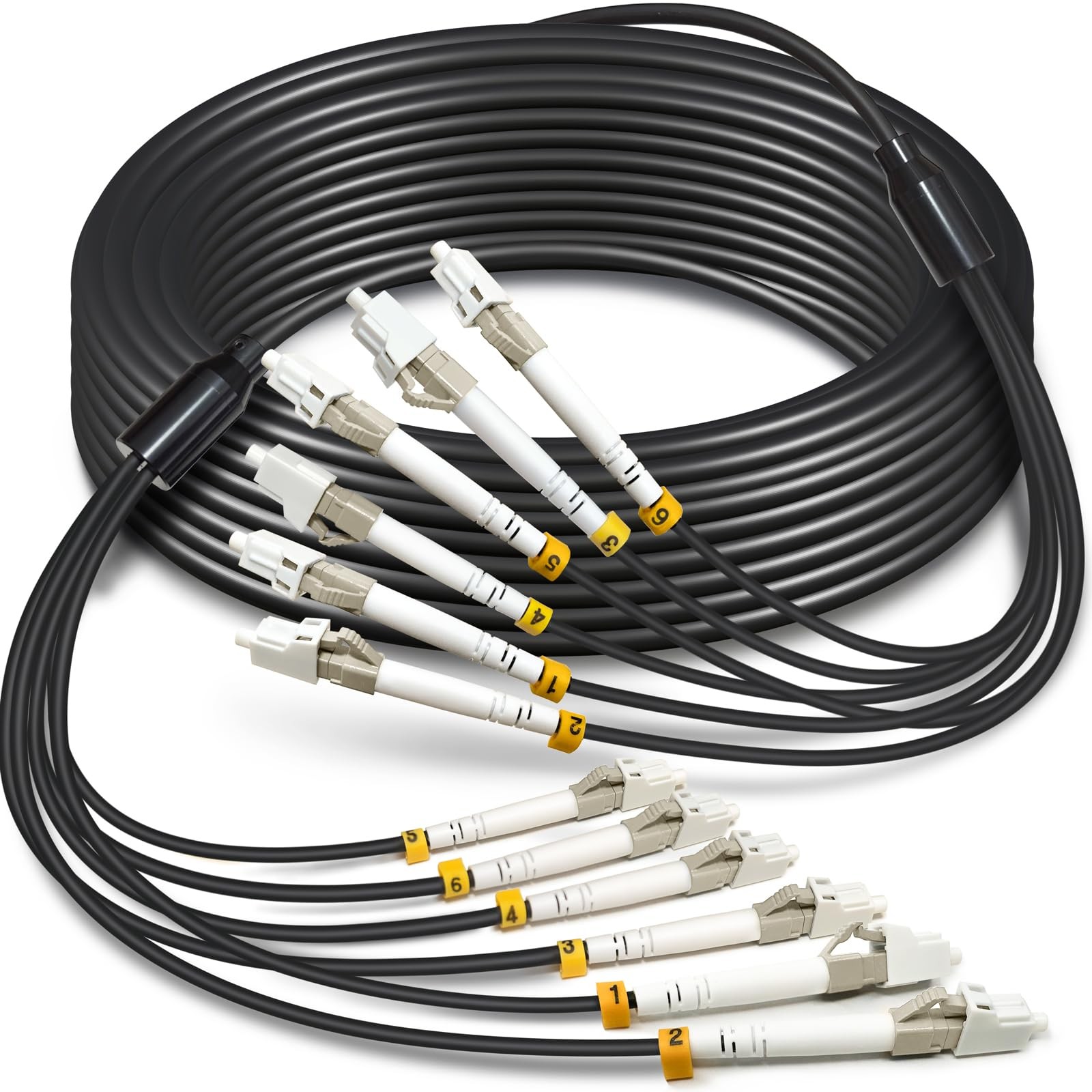 YUTIANHOME 10 Meters 6 Core OM3 Multimode Industrial TPU LC LC Outdoor Armored