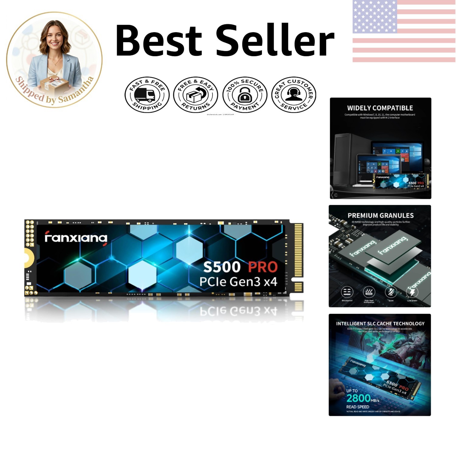 High-Performance 256GB NVMe SSD - M.2 PCIe 3.0 for Ultimate Efficiency
