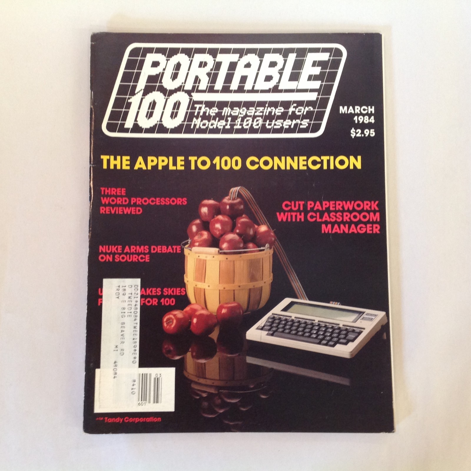 Vintage Mar 1984 Tandy Laptop Computing Portable 100 Magazine Apple to 100