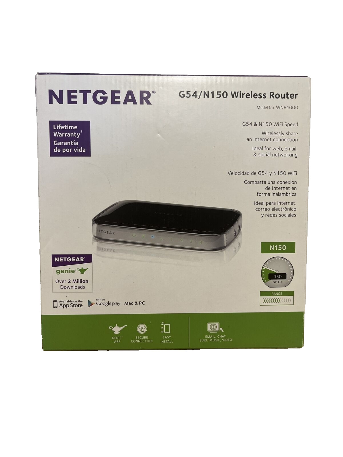 NetGear G54/N150 Wireless Router WNR1000