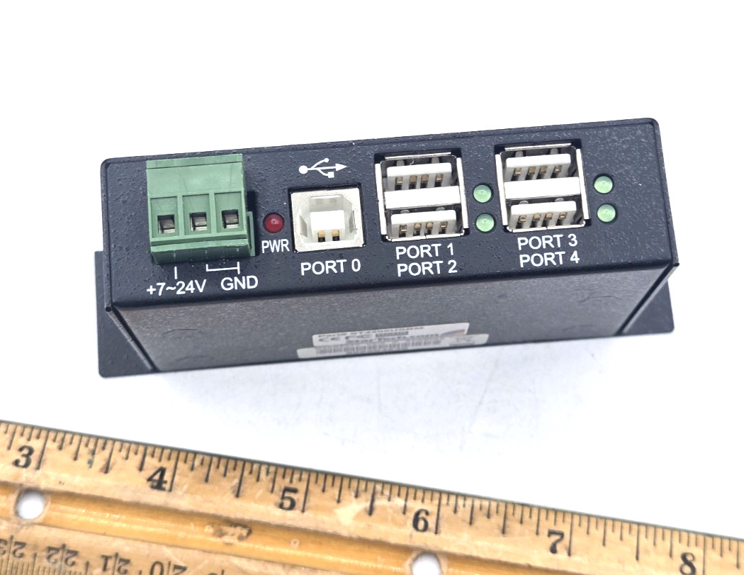 StarTech ST4200USBM 4-Port Rugged Industrial USB 2.0 Hub DIN Rail Mount Used