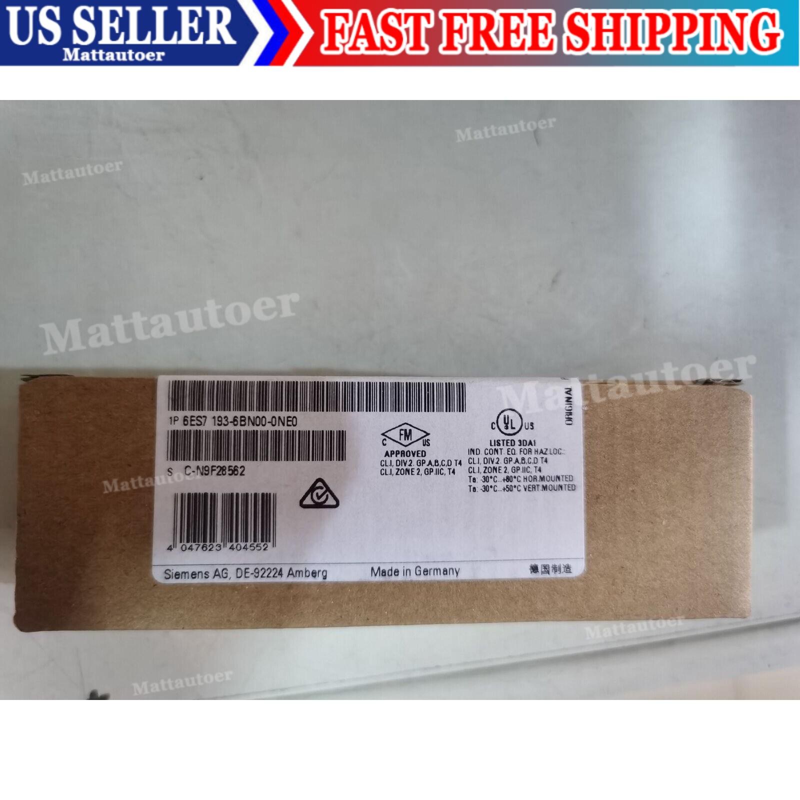 New Siemens SIMATIC bus adapter 6ES7193-6BN00-0NE0 6ES7 193-6BN00-0NE0