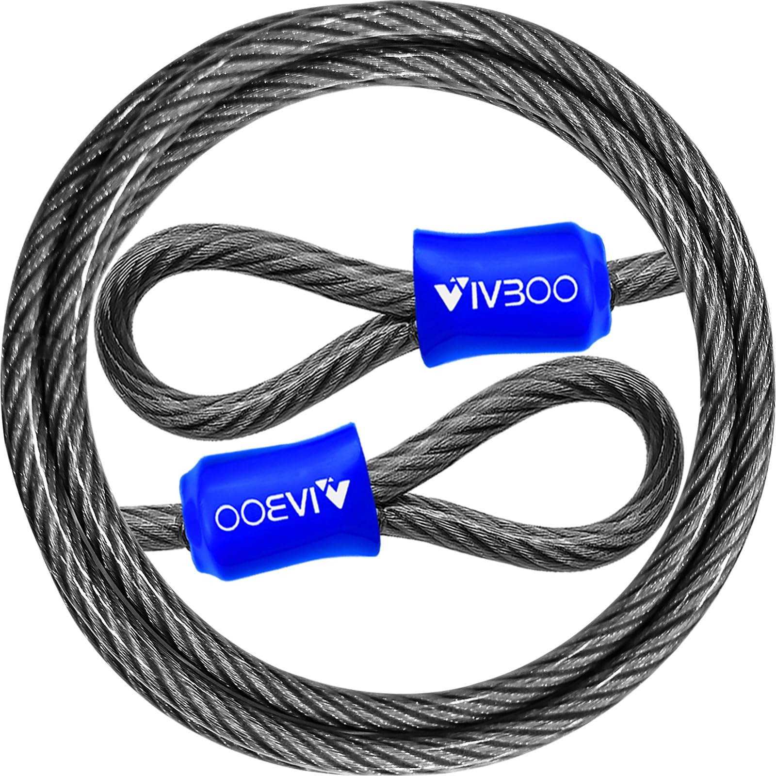 VIVBOO 8FT Heavy-Duty Security Cable Lock Steel Bike Lock for Outside