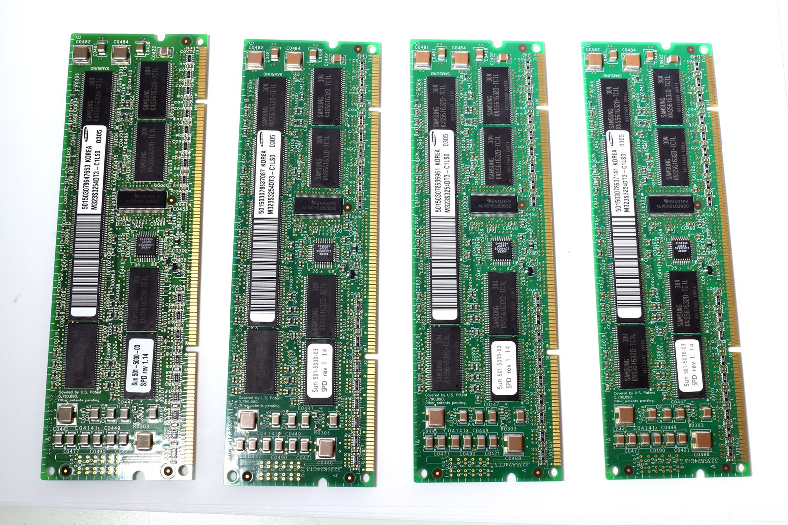 Sun 501-5030-03 2GB (4x512MB) Memory KIT RAM Samsung  M323S3254DT3-C1LS0