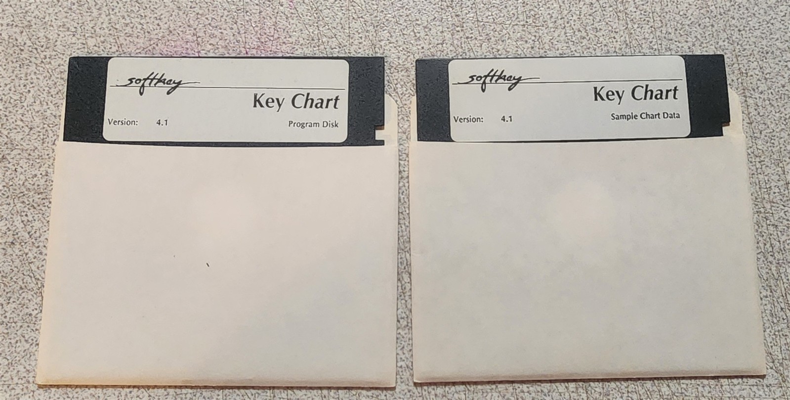 Vintage Soft Key Key Chart V 4.1 1989 2 5.25" Disk Set 