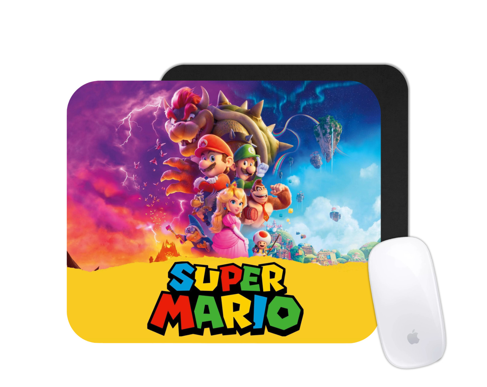 Super Mario Mouse Pad | Retro Video Game Cartoon Desk Mat | Custom Gaming Gift