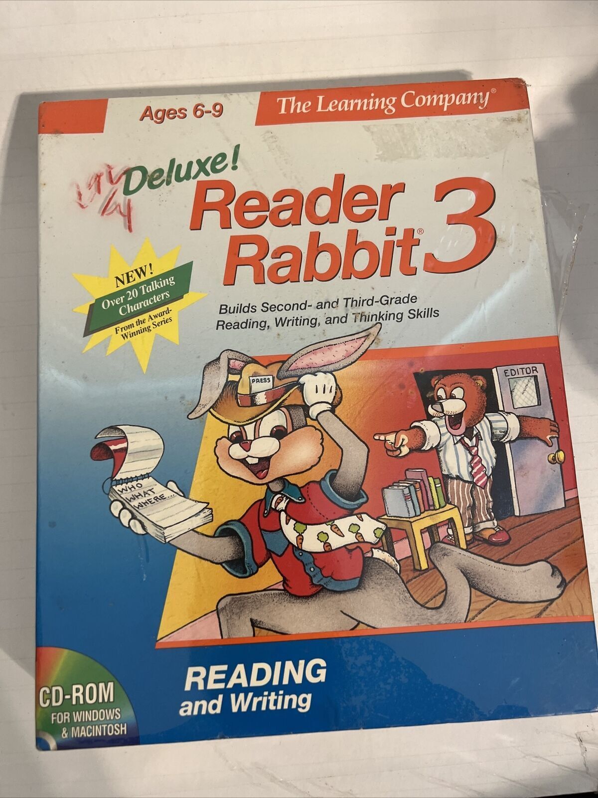 Deluxe Reader Rabbit 3 The Learning Company Big Box PC Game