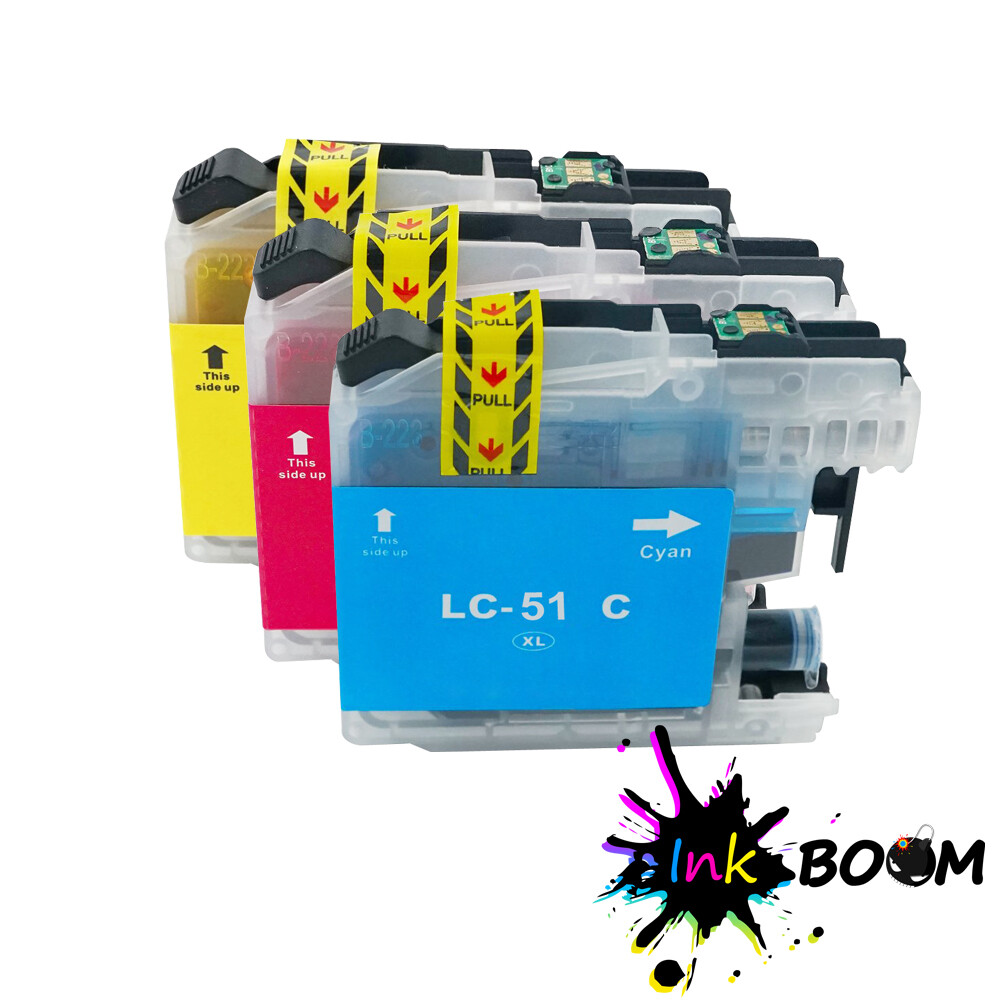 3 CMY Ink Cartridge fits Brother LC51 LC-51 FAX-1360 FAX-1460 FAX-1560 FAX-2480C