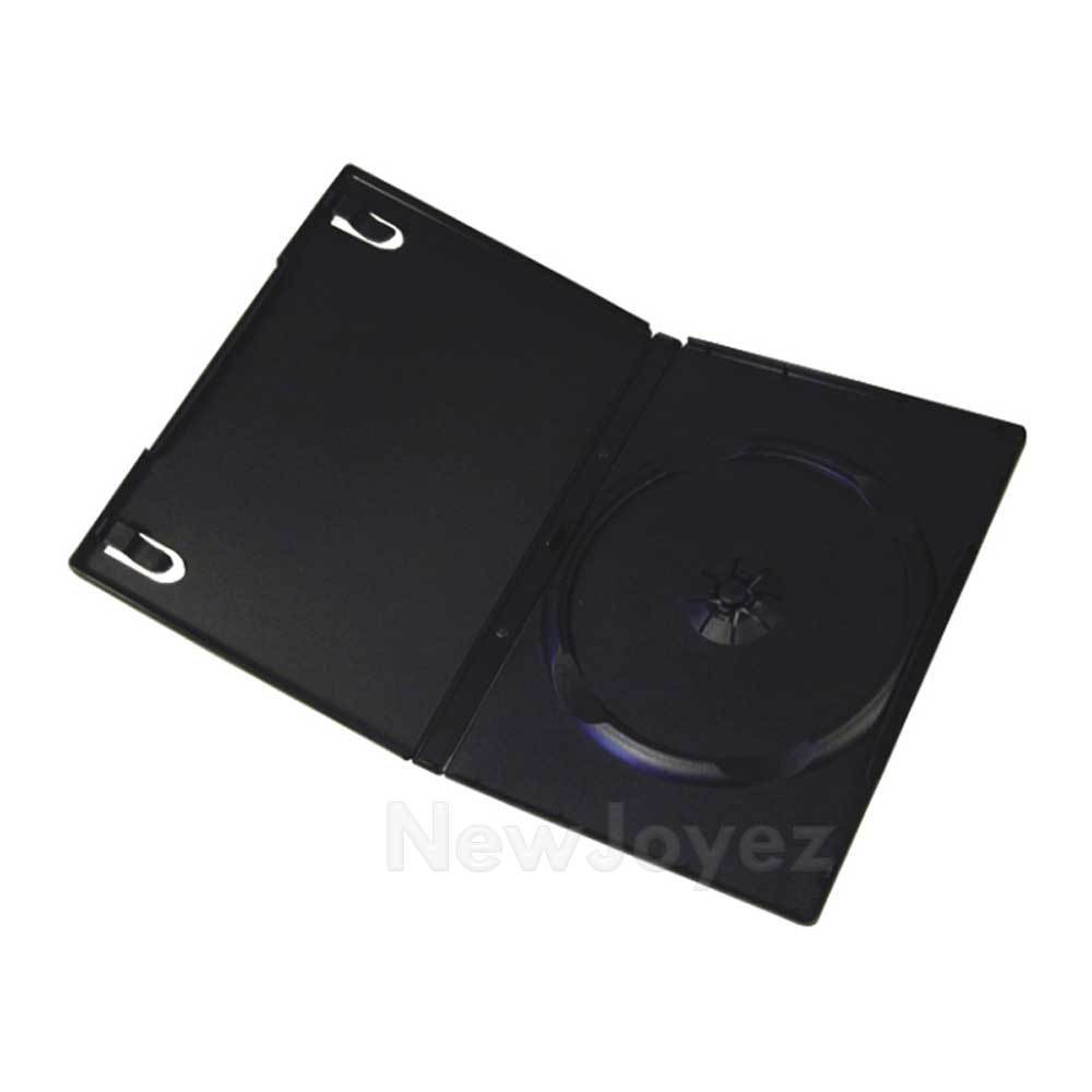 100 Standard 14mm Single CD DVD Black Storage Case Box