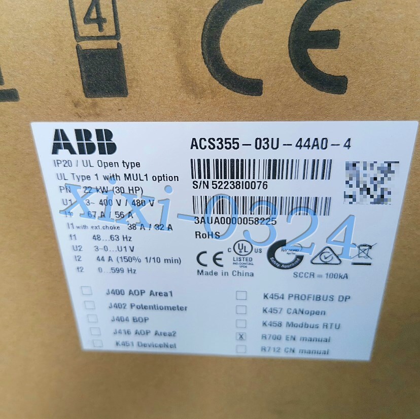 1pcs NEW ABB ACS355-03U-44A0-4 frequency converter DHL shipping