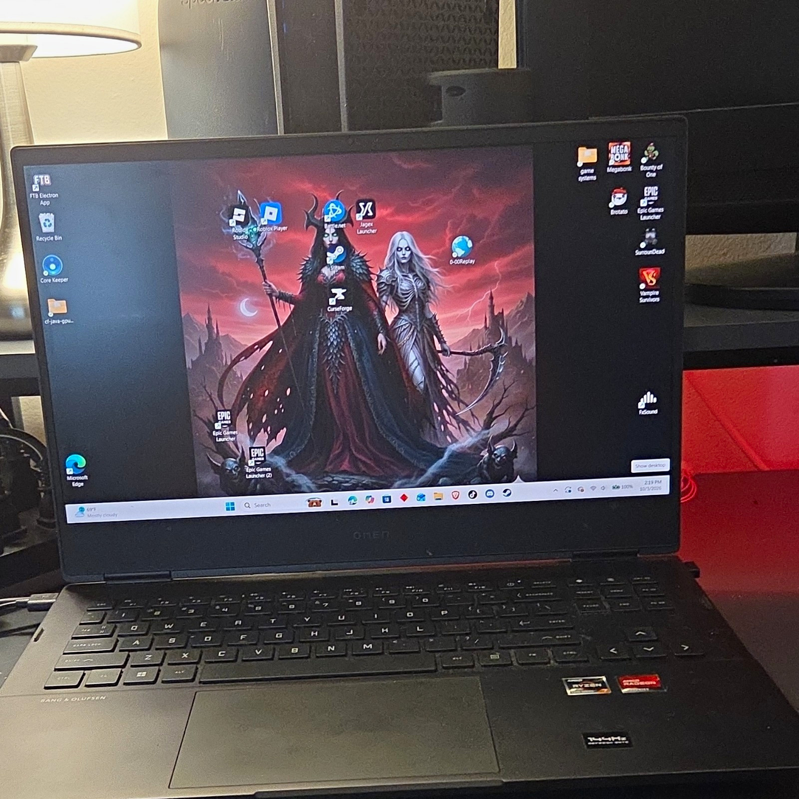 HP OMEN Gaming Laptop Ryzen 7 16GB 1TB SSD 15.6" 144Hz Win11 Black