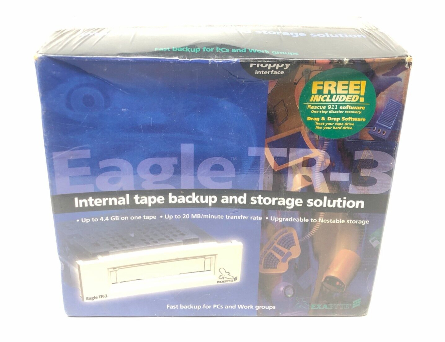 EXABYTE EAGLE TR-3 Floppy Interface Internal Tape Backup Factory Sealed NOS VTG
