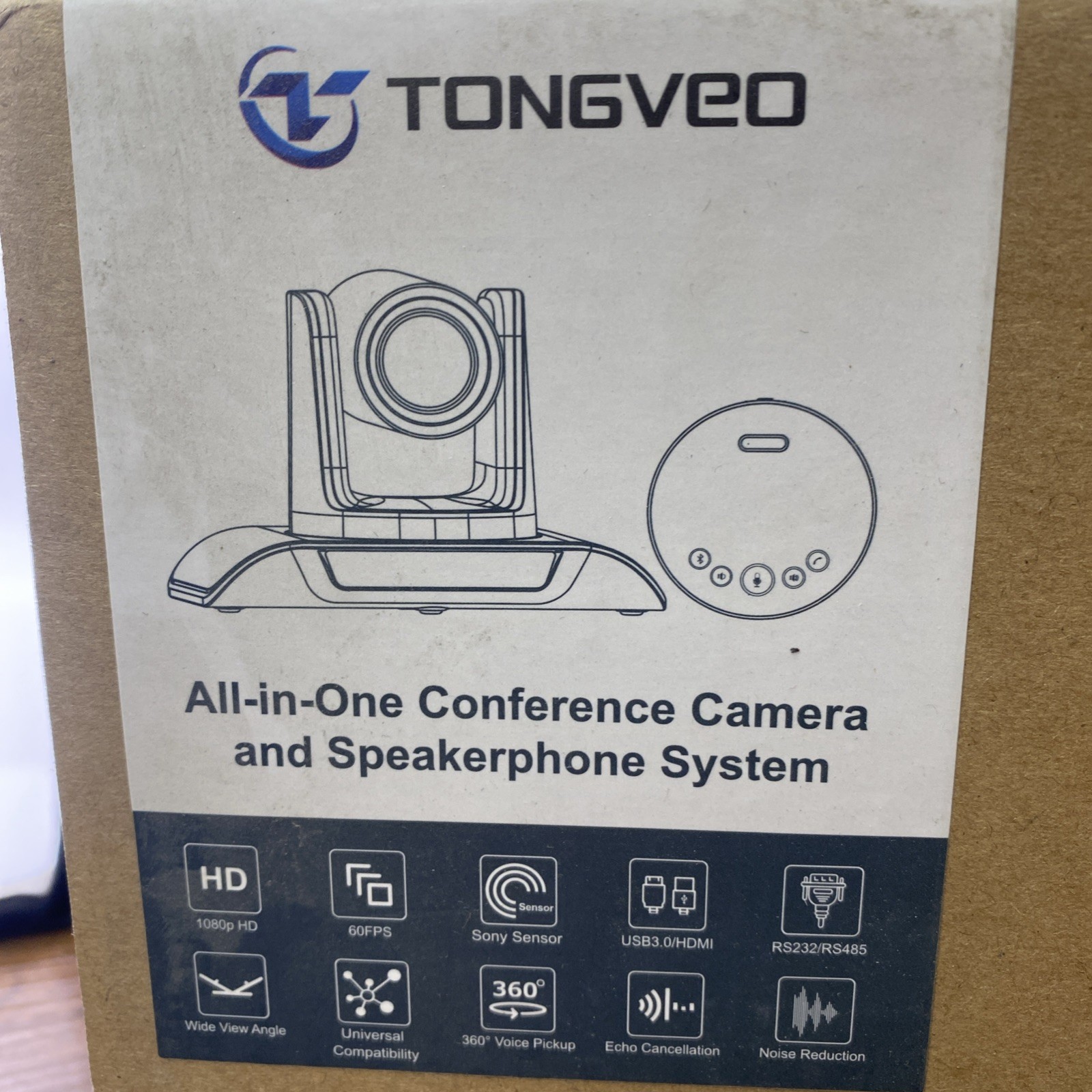New - Tongveo TV-C3+M38 All-in-One Conference Room Video Camera System