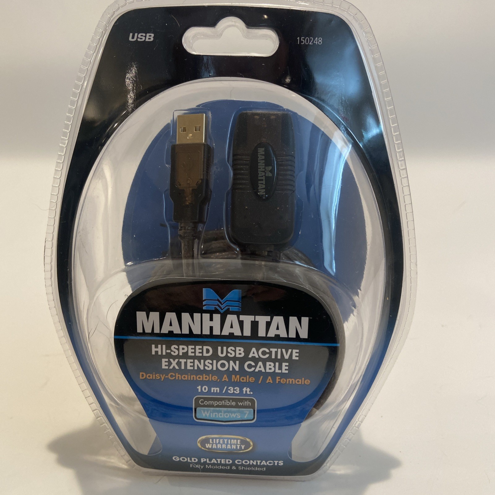 Manhattan 33ft Hi-Speed A Male to A Female USB Active Extension Cable NEW IN BOX