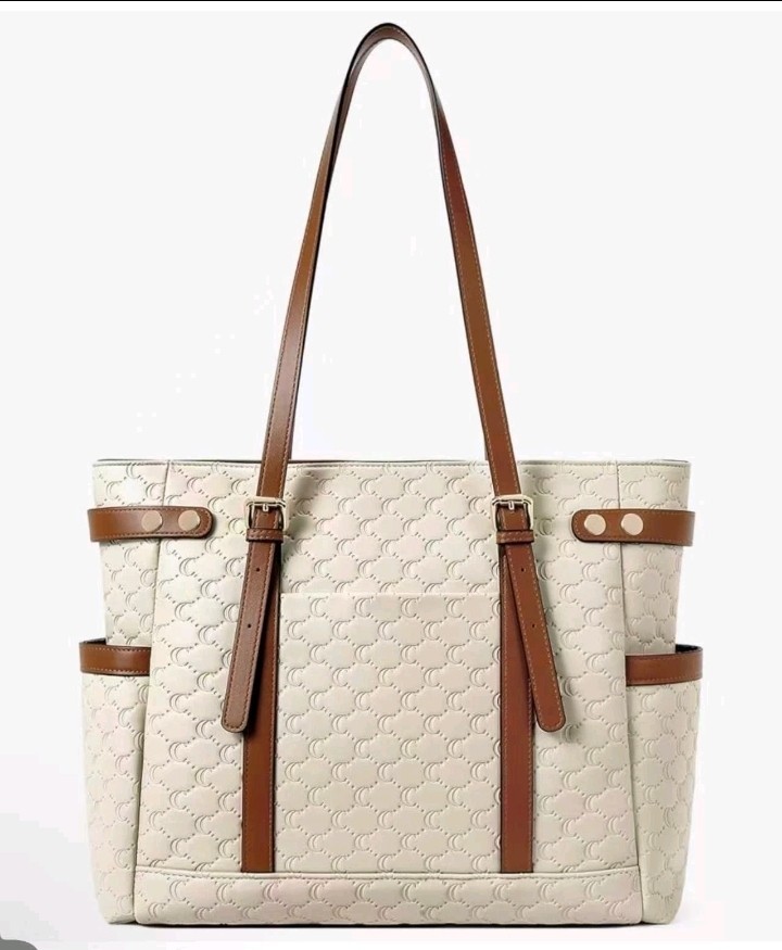 CLUCI's 17" Leather Laptop Tote/Briefcase for Women  